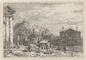 Trh v Dolo, c. 17351746. od Canaletto
