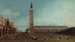 Piazza San Marco, Benátky, 1742-1745 od Giovanni Antonio Canal