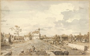 Porta Portello s kanálem Brenta v Padově, 1740-1743 od Canaletto