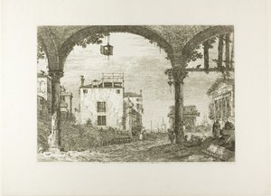 Portico s lucernou, od Vedute od Canaletto