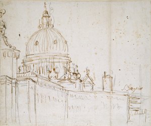 Benátky: Dogana di Mare a S. Maria della Salute, polovina 18. století od Canaletto