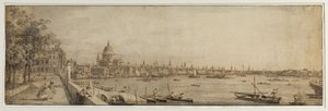 Pohled z Somerset Gardens směrem k London Bridge, c.1746-55 od Canaletto