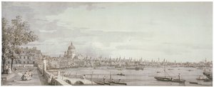Pohled na řeku Temži, Londýn, c1750 od Canaletto