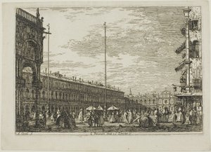 le Procuratie niove e S. Ziminian V., z Vedute od Canaletto