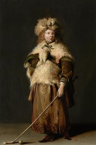 Mojžíš ter Borch držící kolfskou hůl, asi 1655 (olej na desce) od Capt. Frederick Parr