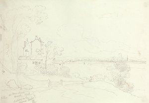 At Newnham Looking on the Severn Eastward, březen 1848 od Capt. Thomas Hastings