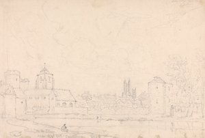 Na Stour poblíž West Gate, Canterbury od Capt. Thomas Hastings
