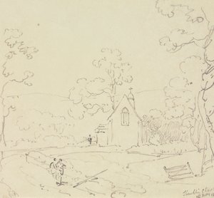 Shanklin Church, Isle of Wight, 28. května 1829 od Capt. Thomas Hastings
