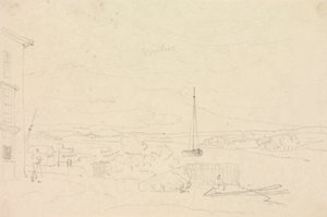 Náčrt říční krajiny, Isle of Wight od Capt. Thomas Hastings