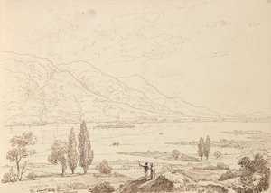 Dolní jezero od lorda Kenmarese, Killarney, září 1841 od Capt. Thomas Hastings