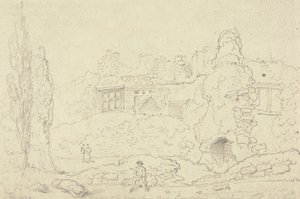 Okno pokoje, kde byl uvězněn Karel I., hrad Carisbrooke od Capt. Thomas Hastings