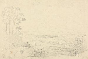Uvnitř zdí hradu Carisbrooke, Isle of Wight, červen 1829 od Capt. Thomas Hastings