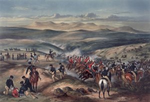 Bitva u Gwanga, mys Dobré naděje, 8. června 1846 (barevná akvatinta)