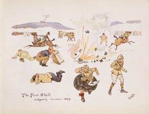 The First Shell, Ladysmith, 1899, od The Leaguer of Ladysmith, 1900