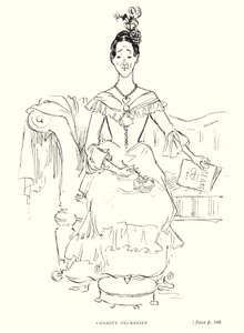 Postava Dickense: Charity Pecksniff (litho)