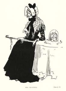 Postava Dickense: Mrs Micawber (litho)