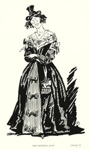 Postava Dickense: The Spinster Aunt (litho)