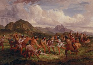 Hra s míčem mezi siouxskými indiány, 1851