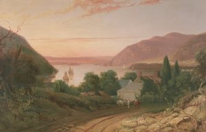 Řeka Hudson s dalekým výhledem na West Point od Captain Seth Eastman
