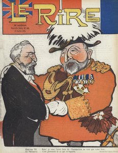 Francouzský prezident Loubet a král Edward VII. Ilustrace pro Le Rire
