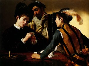 Cardsharps od Michelangelo Merisi Caravaggio