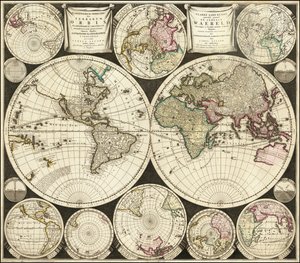 Mapa světa z roku 1696, Carolus Allard