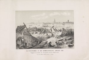 Záplavy v Bommelerwaardu. ledna 1861 (název na objektu) od Carel Christiaan Antony Last
