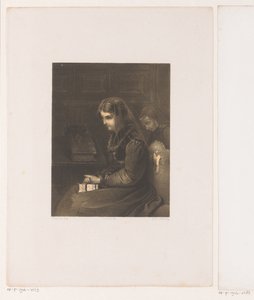 Zahalená žena s Biblí na klíně od Carel Christiaan Antony Last