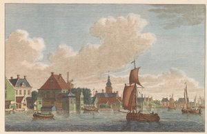 Westzaandam, asi 1790 Binnen-Zaan do kostela ve West-Zaandam / cena Saan Interieur du Coté de L