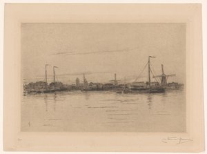 Pohled na Dordrecht od Carel Nicolaas Storm van 