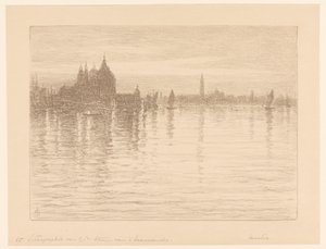 Pohled na baziliku Santa Maria della Salute z vody od Carel Nicolaas Storm van 