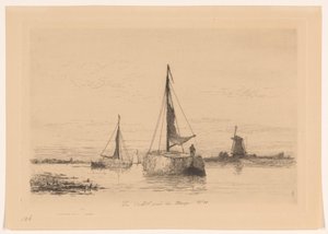 Le Vecht près de Weesp (původní název na objektu) La Hollande (původní název série) od Carel Nicolaas Storm van 