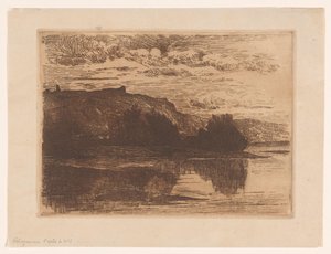 Ruiny van kasteel Poilvache Ruiny Poilvache, poblíž Dinant (původní název) od Carel Nicolaas Storm van 