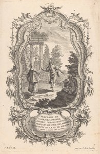 taneční pár Postavy v krajině (název série) 9me Livre I Morceaux De Caprices, Propre A Divers Usages (název série na objektu) od Carl Albert von Lespilliez