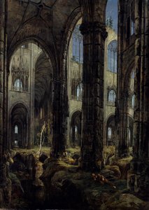 Zřícenina gotického kostela, 1826