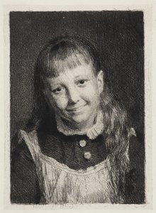 Smějící se dívka. Portrét Idy Almy Blochové od Carl Bloch