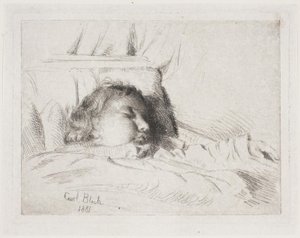 Spící dítě od Carl Bloch