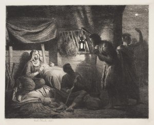 Klanění pastýřů od Carl Bloch