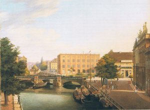 Královská stavební škola se zámkem Schlossbrücke v Berlíně od Carl Daniel Freydanck