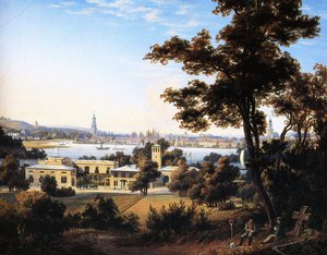 Silueta města Postupimi nad Glienicke