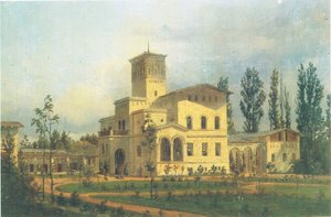 Pohled na bažantnici u zámku Charlottenhof od Carl Daniel Freydanck