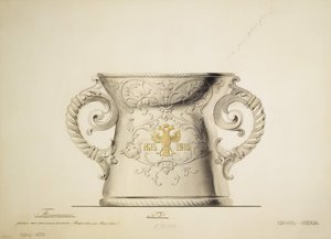 Design stříbrné vázy, 1910