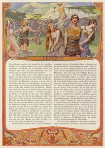 Idis, germánská bohyně (barva litho) od Carl Emil Doepler