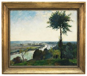 Strom a řeka III, Francie od Carl Fredrik Hill