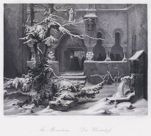 Klášter (rytina) od Carl Friedrich (after) Lessing
