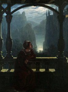 Rytířský hrad v měsíčním světle, 1817. od Carl Friedrich Hampe