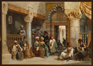 Arabské postavy v kavárně, 1870