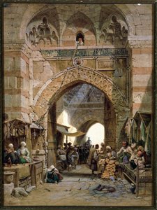 Bazaar Scene, 1875 (wc na papíře)