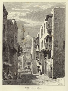 Egypt - Darb al-Ahmar v Káhiře od Carl Friedrich Heinrich Werner