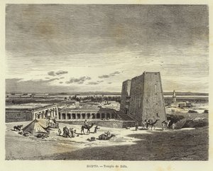 Egypt - Chrám Edfu od Carl Friedrich Heinrich Werner